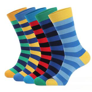 O 24046 Men's Striped High Socks ��ʿ�l�y�L�m �羳�W��