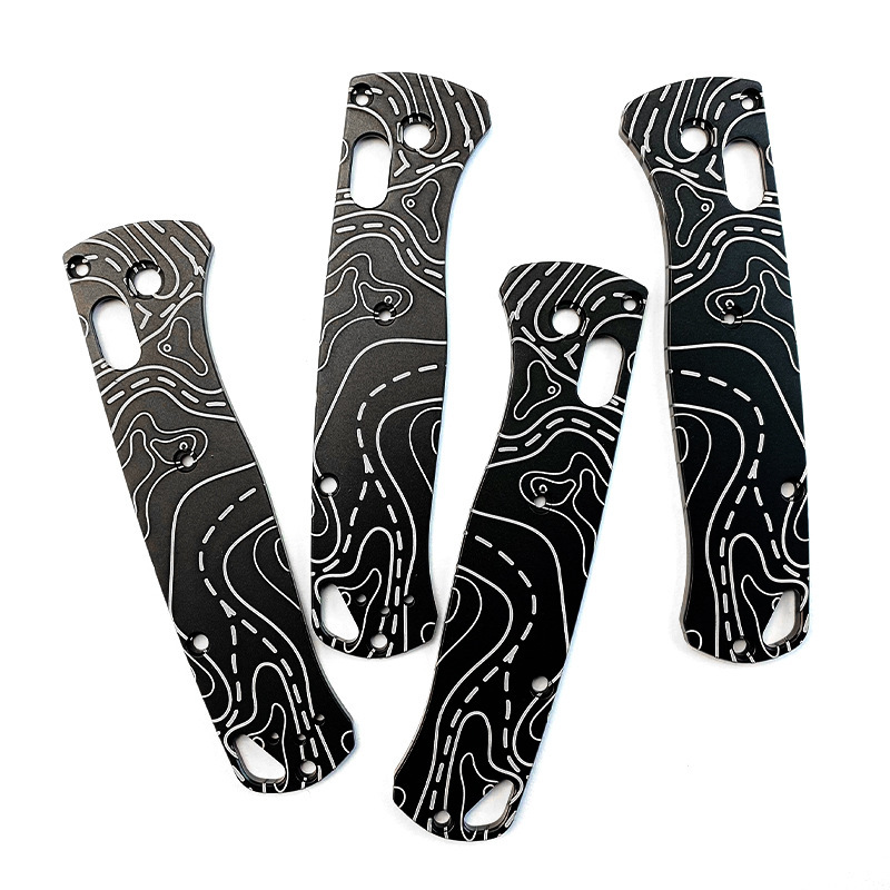 迷彩氧化手柄蝴蝶Bugout配件 铝合金贴片535 Benchmade蝴蝶535贴
