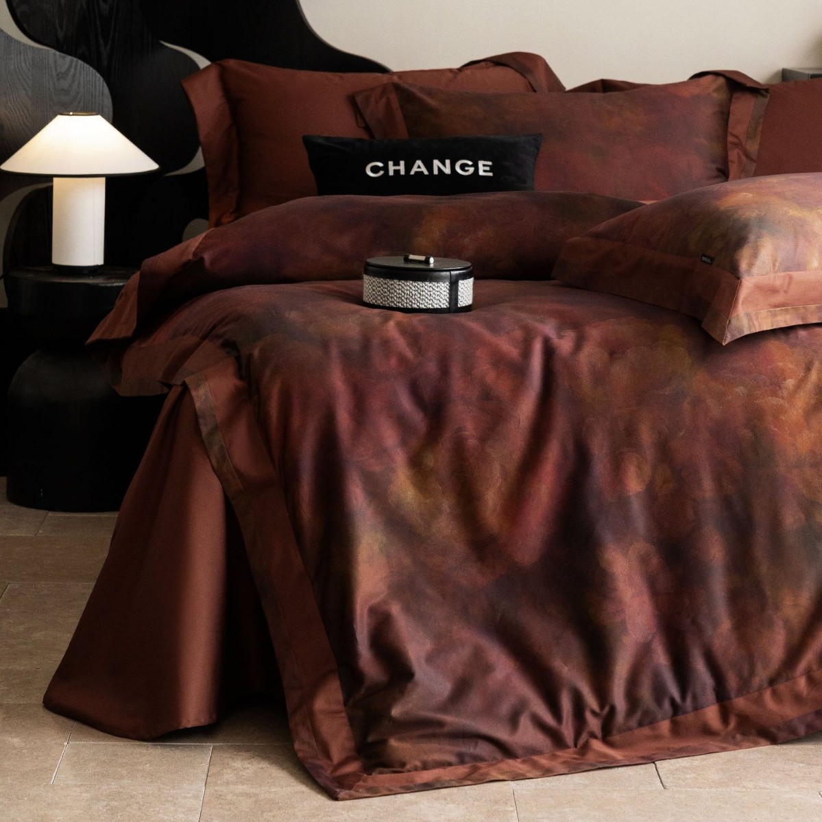 아메리칸 100수 면 4피스 디지털 프린트 침구 새틴 피부 친화적인 순면 1.8m 침대 시트 이불 커버