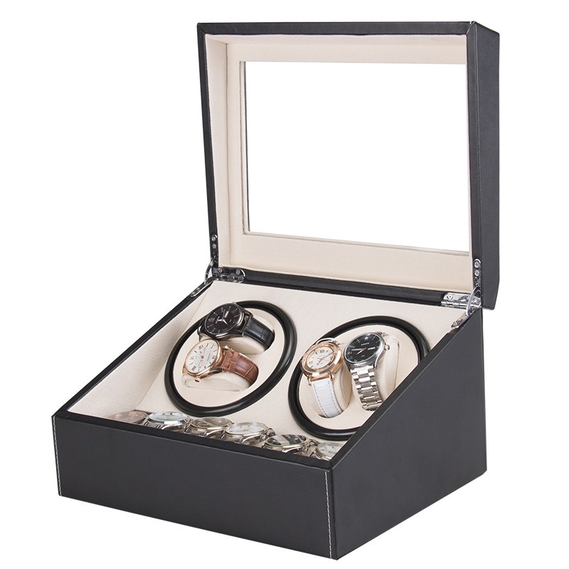 PU皮机械表自动上链表盒摇表器电动旋转上链晃表器马达盒电动表盒