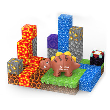 热卖新品儿童磁力积木方块DIY拼装场景模型益智玩具
