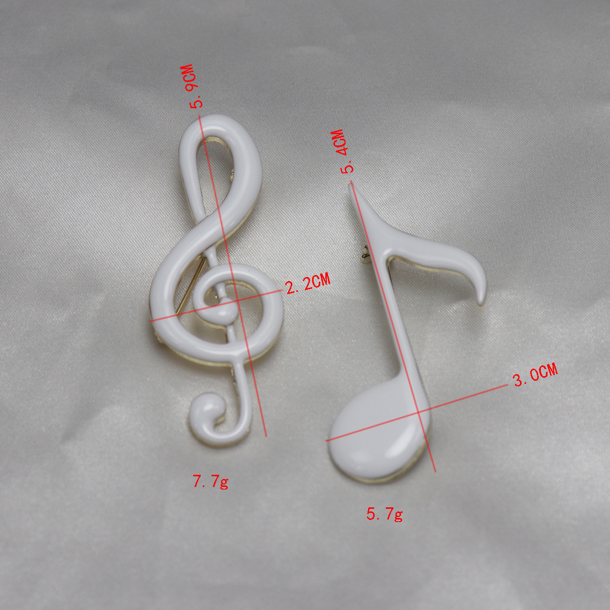 Original Academy Style Multicolor Handmade Enamel Notes Music Student Brooch Corsage Clothing Accessories