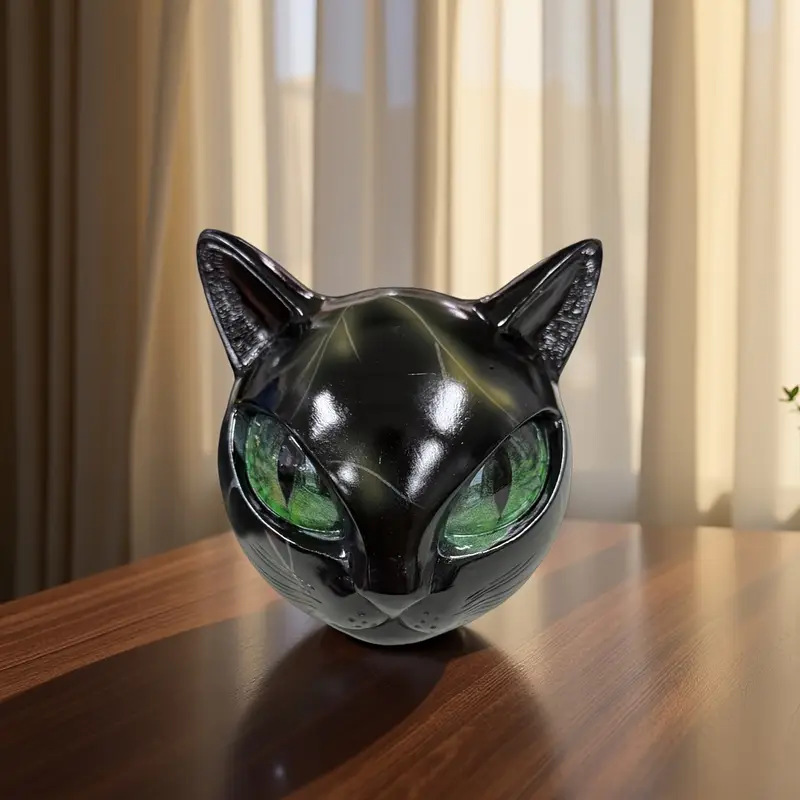 跨境新款Luxury black cat figurine奢华黑猫摆件树脂猫石|undefined