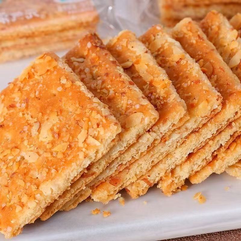 好吃杏仁酥饼干香脆杏仁饼椰蓉脆饼干整箱早餐散装代餐休闲零食