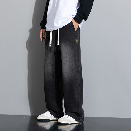 JYF-A502 autumn new style, fatted and enlarged straight jeans woven pants      Price control 69 yuan