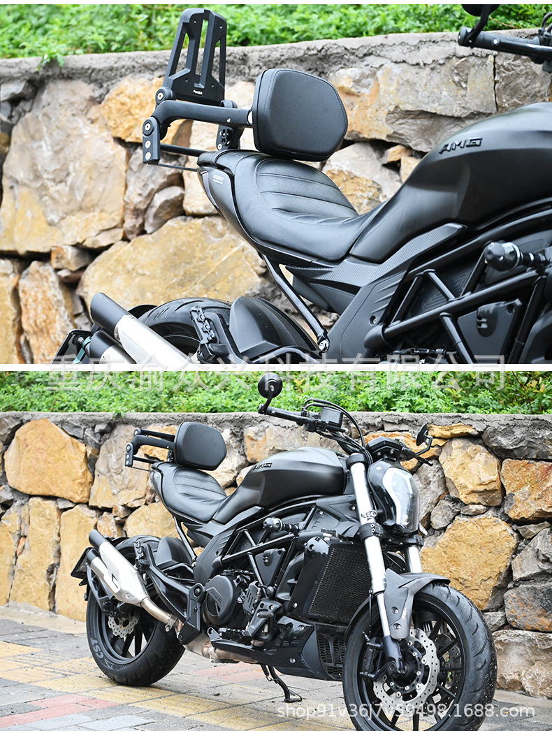 Folding Backrest Driver Passenger Aluminum Alloy for Benelli 502C Motorcycle