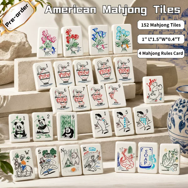 In stock, exclusively for cross-border sales: American-style panda-themed pattern, a must-have set for family gatherings and casual occasions