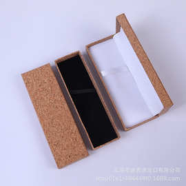 厂家现货环保软木礼盒翻盖笔盒 高品质天地盖商务礼品钢笔盒批发
