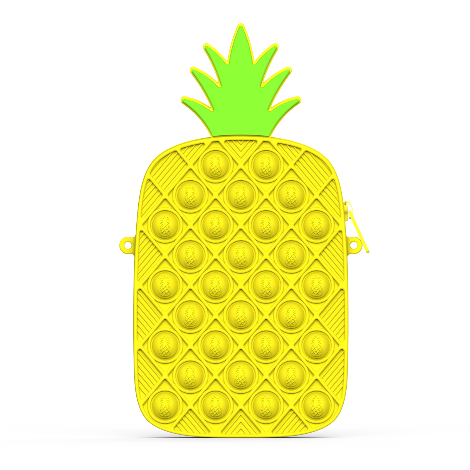 Cartoon Silicone Bubble Cute Pineapple Messenger Bag display picture 1