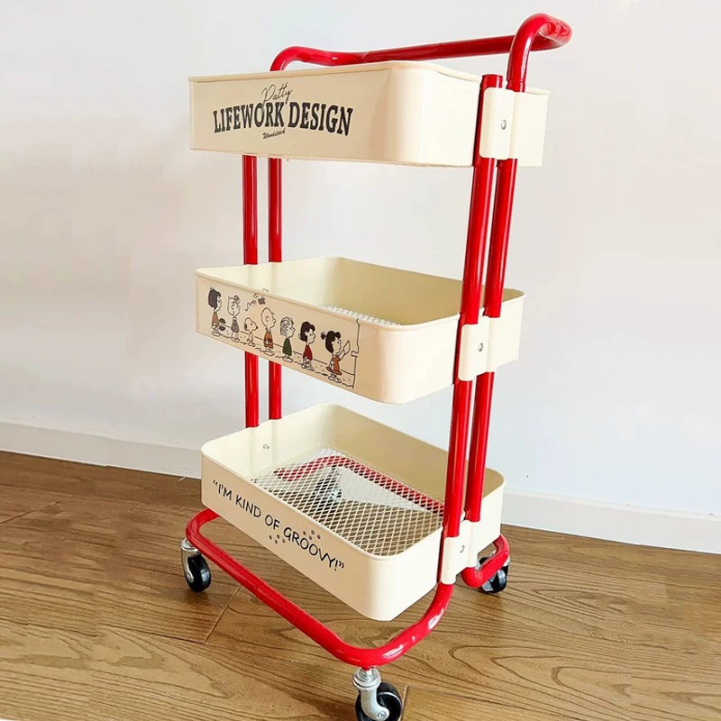 Небольшой подставка для тележки от пола до потолка кухня ванная комната съемная многослойная подставка для хранения закусок Книжная подставка для кровати