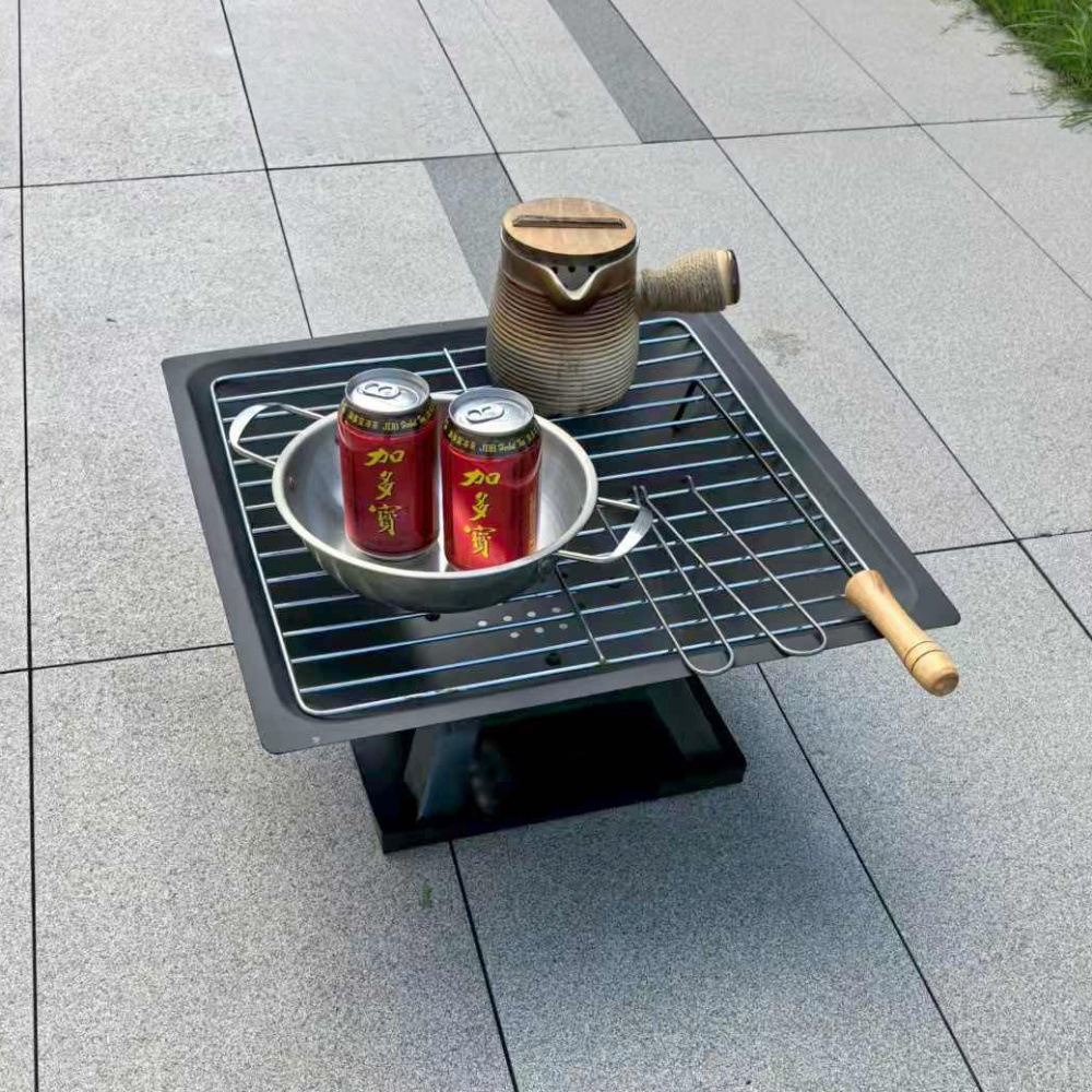 Baños de calefacción al aire libre transfronterizos brasero barbacoa cuadrada estufa de doble uso camping al aire libre parrilla barbacoa comercio exterior parrilla