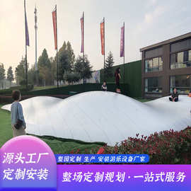 网红户外大型游乐场充气儿童蹦蹦云充气跳跳云蹦床无动力游乐设备