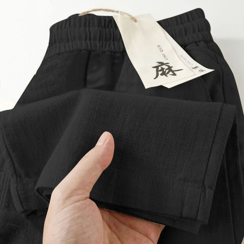 女性用コットンワイドレッグパンツ2025夏ストレートカジュアルパンツファッショナブルで多用途なゆったりとした薄いコットン..コットンストレートヘア|undefined