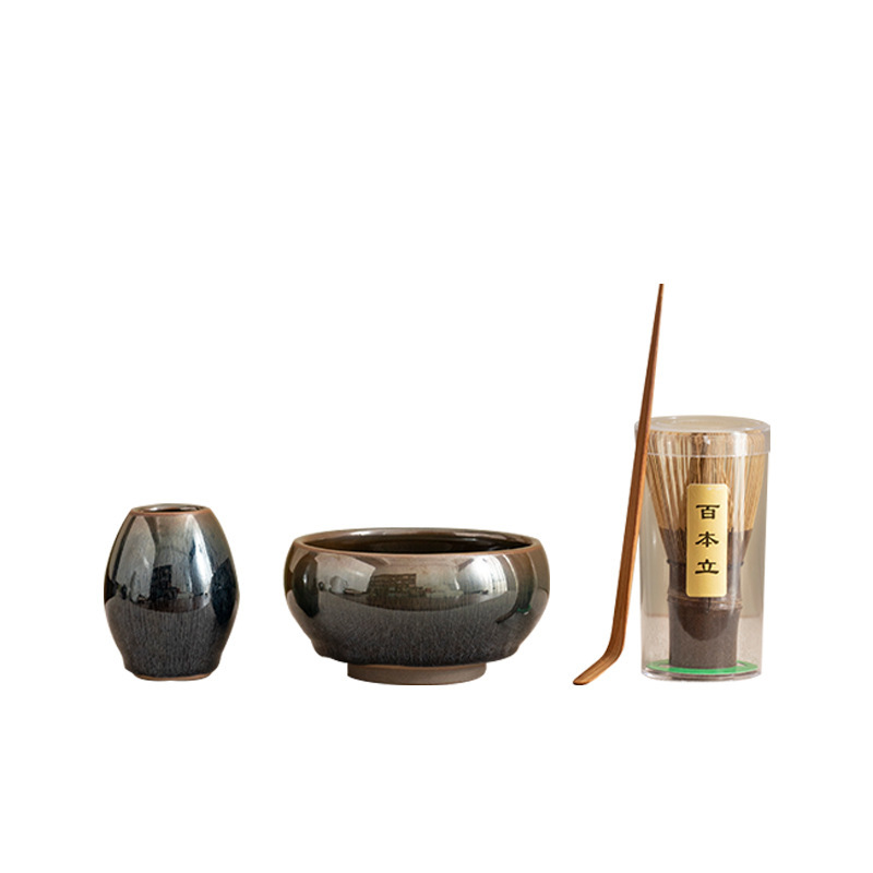 建盏抹茶四件套点茶碗茶筅立百本立陶瓷茶配件宋代点茶道茶百戏|undefined