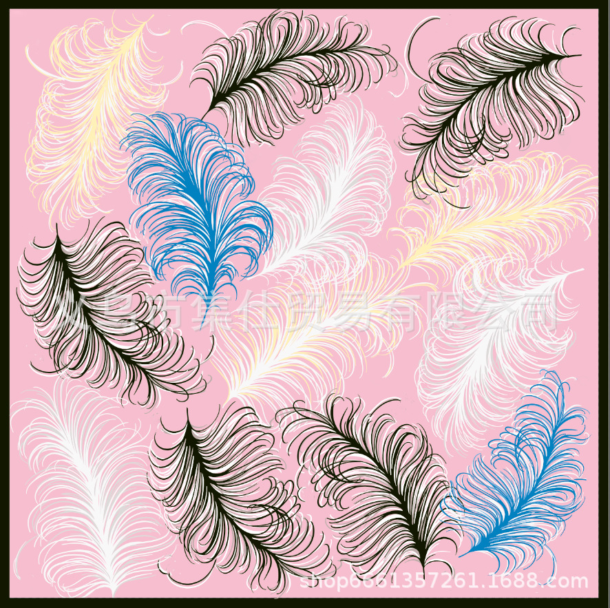 Bufandas de seda de moda europeas y americanas transfronterizas bufandas elegantes de alta calidad lujosas impresión de letras de seda impresión caliente en el extranjero