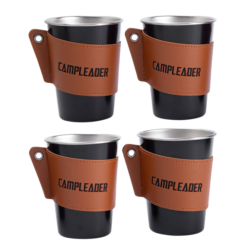户外露营不锈钢杯杯套水杯隔热套防烫耐高温杯套咖啡杯皮革保护套