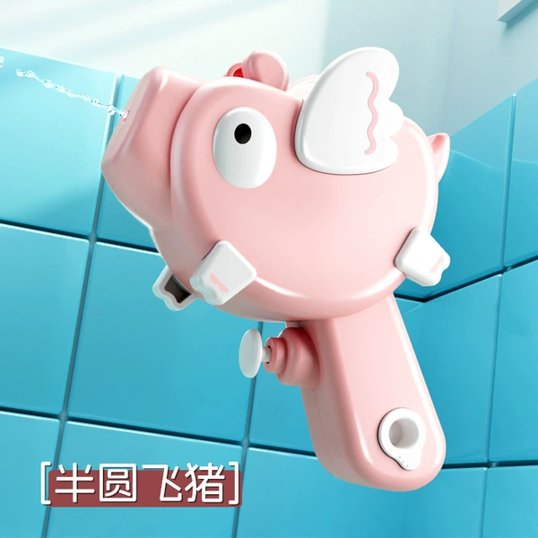 Half-circular water gun-flying pig