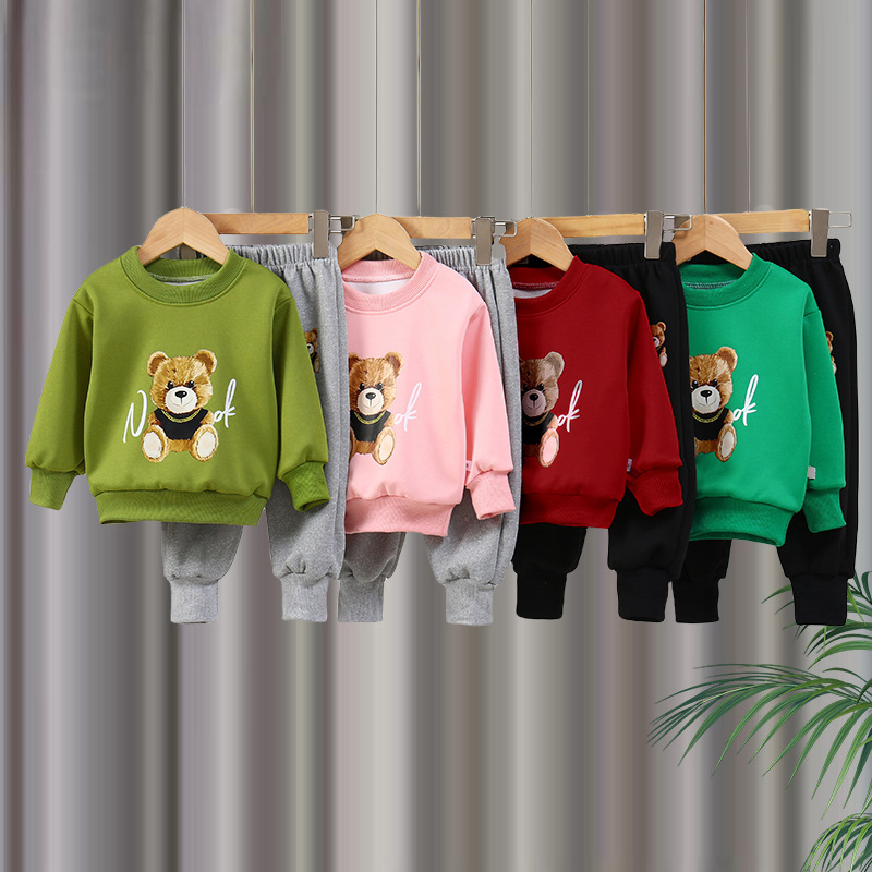 2025 Spring New Style Two-Piece Sweatshirt Set for Boys and Girls, Long-Sleeve and Long Pants, Korean Version Trendy Children's Outfit 2025 Spring New Style Two-Piece Sweatshirt Set for Boys and Girls, Long-Sleeve and Long Pants, Korean Version Trendy Children's Outfit