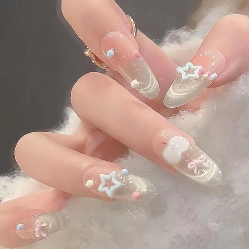 Purely Sweet and Cool Wearable Nails, Handmade Short Nail Art, Simple, Fresh and Sweet Wearable Nail Pieces, Fake Nails Wholesale Purely Sweet and Cool Wearable Nails, Handmade Short Nail Art, Simple, Fresh and Sweet Wearable Nail Pieces, Fake Nails Wholesale