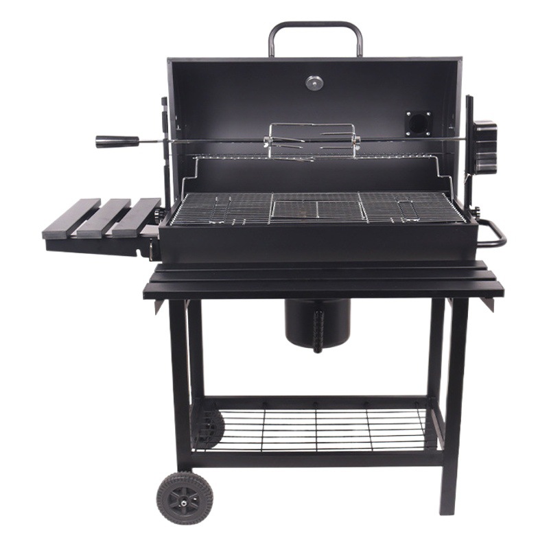 Parrilla de barbacoa grande Placa de doble cara con soporte de barbacoa Parrilla de barbacoa doméstica Park Grill braseado barbacoa horno de carbón barbacoa estufa de barril de aceite