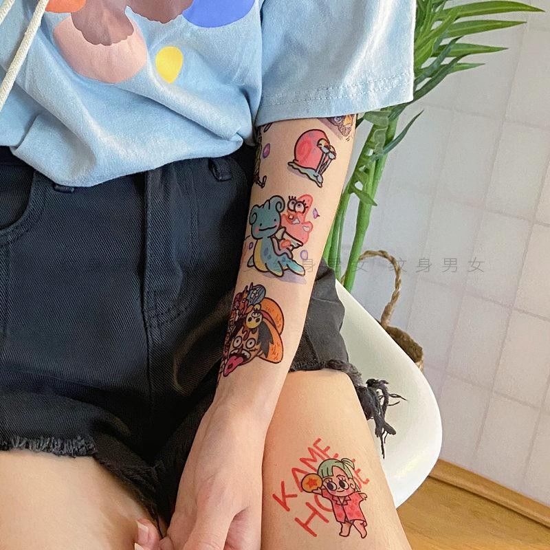 Tattoo Stickers Waterproof Female Ins Style Cartoon Cute Spongebob Beautiful Girl Flower Arm Stickers Ins Style Hot Style Tattoo Stickers Waterproof Female Ins Style Cartoon Cute Spongebob Beautiful Girl Flower Arm Stickers Ins Style Hot Style