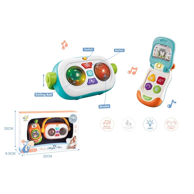electric mobile phone with light music