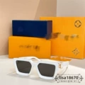 White frame gray lenses