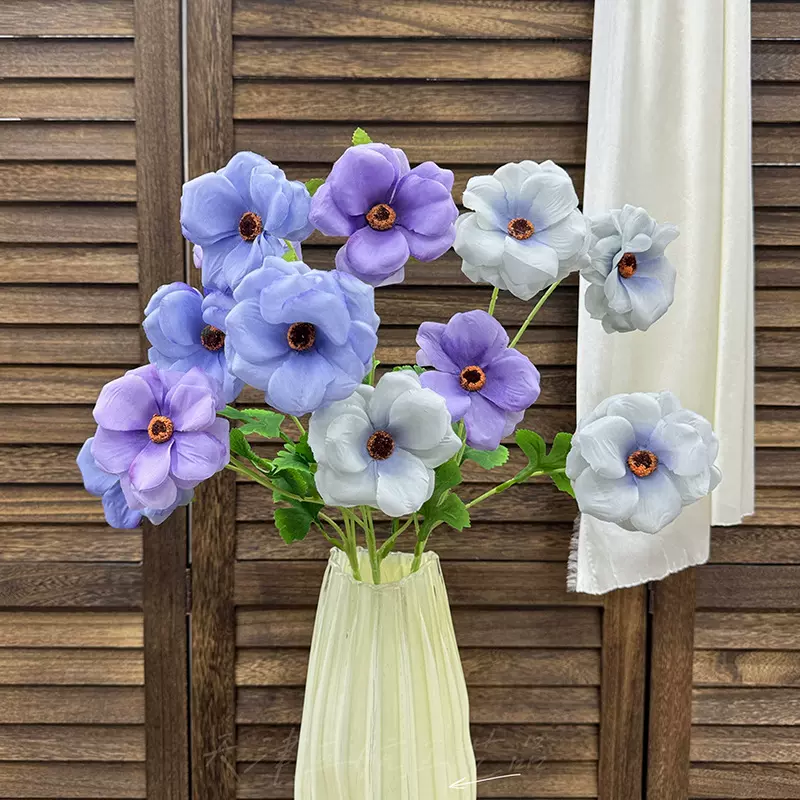 仿真花蝴蝶洋牡丹假花重瓣绢花仿真花场景布置跨境仿真花diy材料