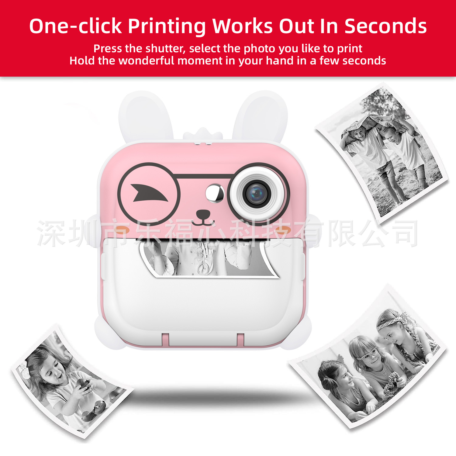 Nuevo Q5 Polaroid cámara digital de dibujos animados para niños lindo mini cámara de impresión de fotos HD para niños