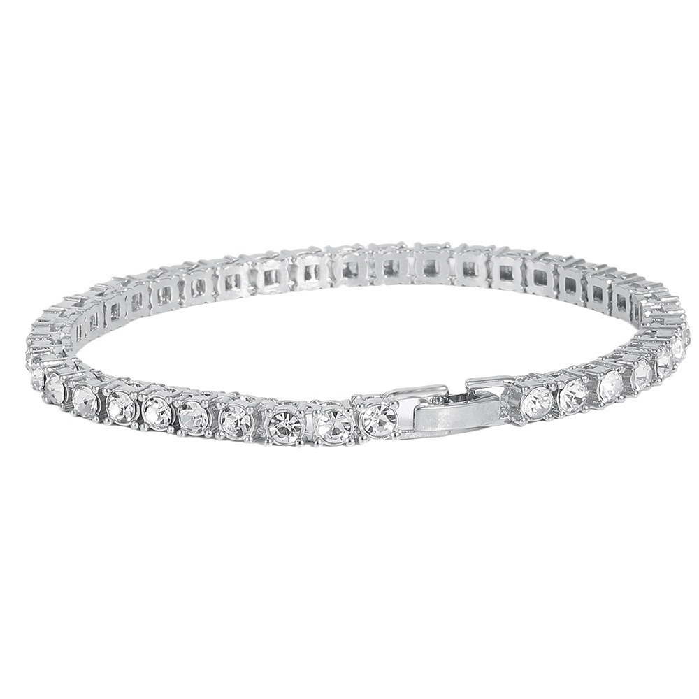 Collana tennis uomo con pendente geometrico e strass_voghion.com