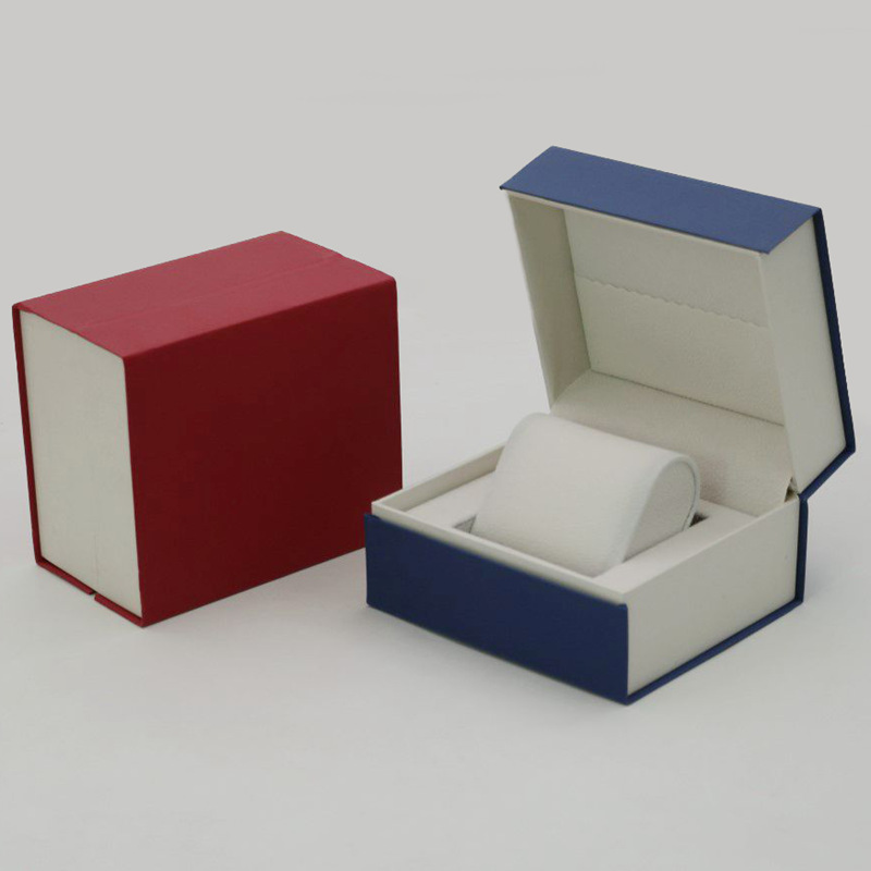 Flip-Top Storage Packaging Men's and Women's Couple Watch Box High-End Touch Paper Watch Box Wholesale Rectangular Watch Box Gift