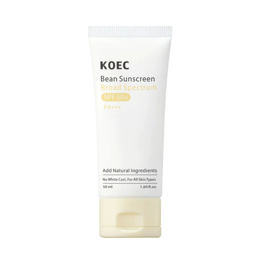 Солнцезащитный крем (KOEC) с бобовыми и соей, SPF50+ PA+++, лёгкая дышащая текстура, 50 мл