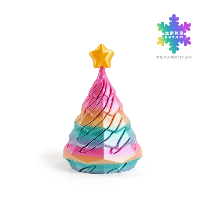 跨境新款3d打印玩具摆件Impossible Christmas tree圣诞树推推乐|undefined