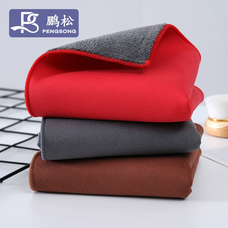 Замшевое кухонное полотенце Двустороннее впитывающее полотенце с логотипом для здоровья утолщенная кухонная замшевая чайная салфетка