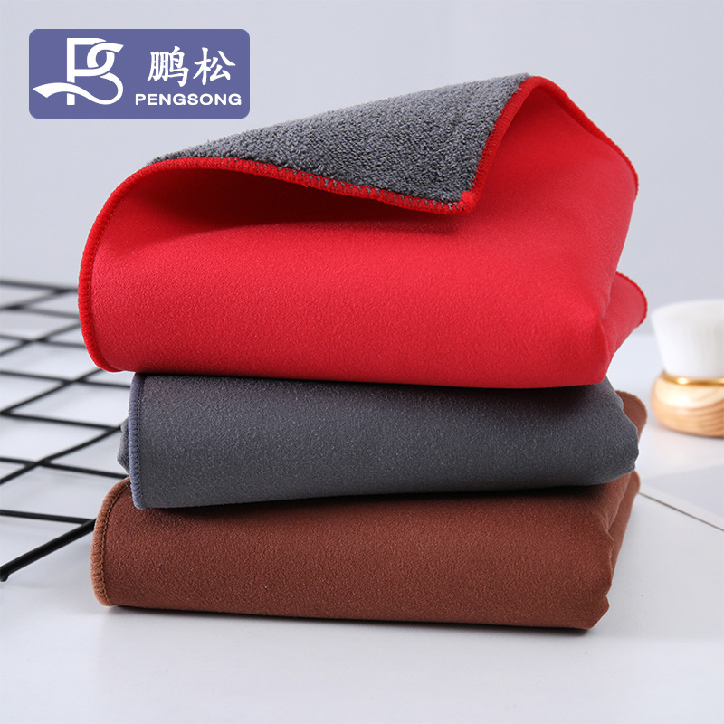Suede Tea Towel Double-sided absorbent logo health pot towel thickened kitchen suede tea cloth Suede Tea Towel Double-sided absorbent logo health pot towel thickened kitchen suede tea cloth