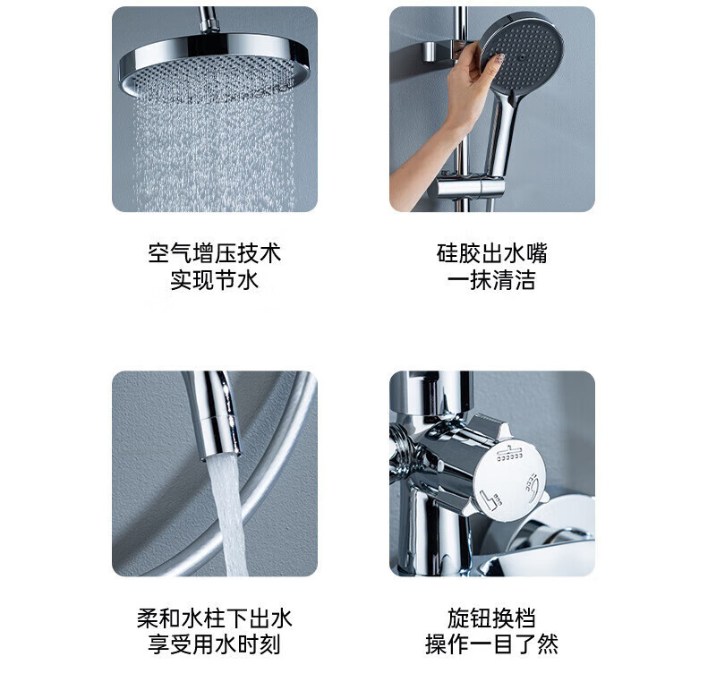 All-copper shower head set, hotel, home, homestay, high-end, simple, thickened explosion-proof shower head set Application Scenario