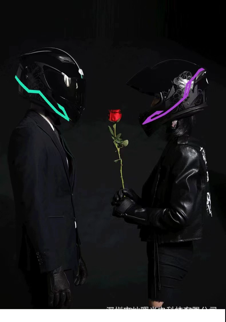 Трансграничная коммерция горячей продажи мотоциклов модифицированные аксессуары шлем декоративная полоса светодиодная личность