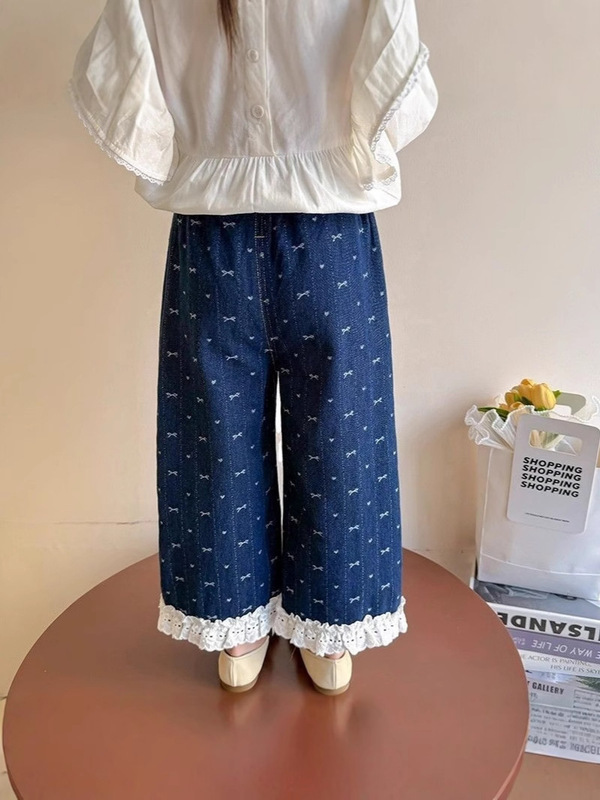 女の子ズボン春秋タイプ2025新型子供洋気子供春服ジーパン|undefined