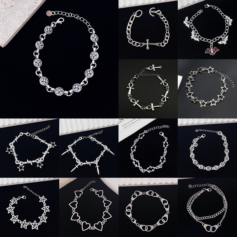 European and American cross-border popular alloy bracelet, Gothic cross alloy bracelet, vintage high-quality bracelet
