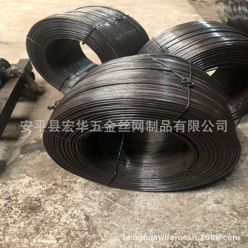 大圈小圈密排整齐黑铁丝，退火黑铁丝，建筑捆绑软黑丝
