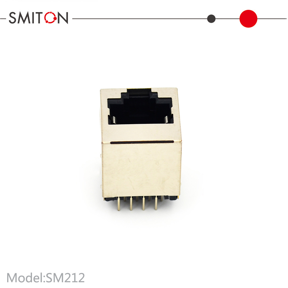 sm212（厂家直销）供应网络屏蔽PCB插座 RJ45-8P8C网络插座