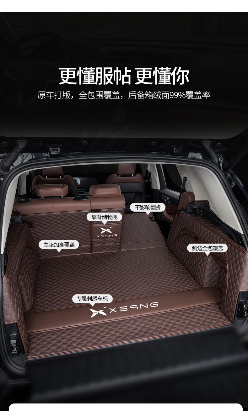 Xiaopeng X9 G6 G9 P7i P7 P5 G3iG3 accessories 24 fully enclosed tailbox mat trunk mat