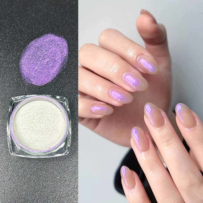Transfronterizo exclusivo para hielo transparente Aurora polvo de hadas luz de la luna polvo espejo mágico color mágico polarizado brillo Shell polvo al por mayor