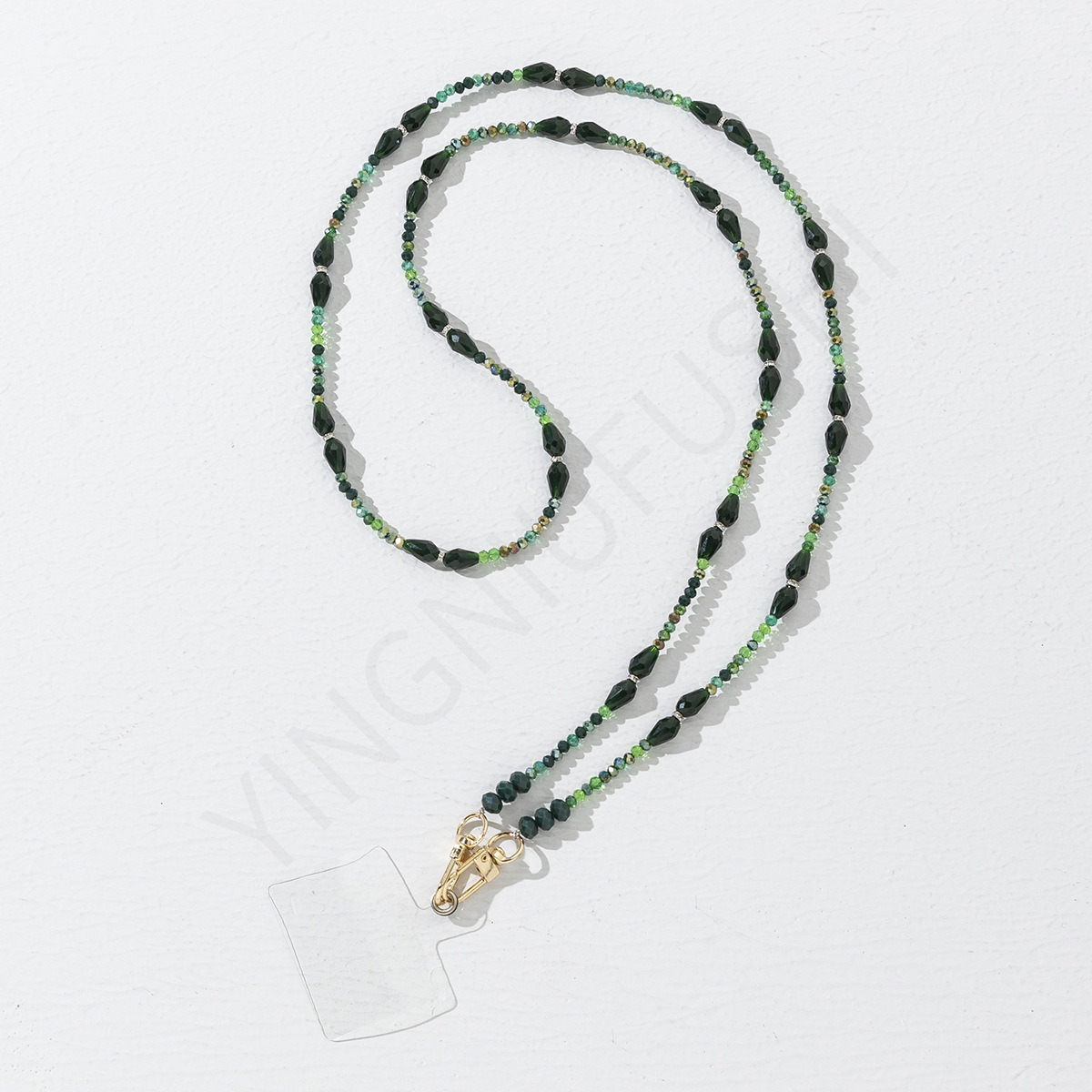 56g Weight Mobile Phone Chain Classification 1 Piece Quantity Glass Material Geometric Pattern Cute, Modern Style Style Beaded Craft Cute Modern Style Geometric Glass Beaded Mobile Phone Chain 11