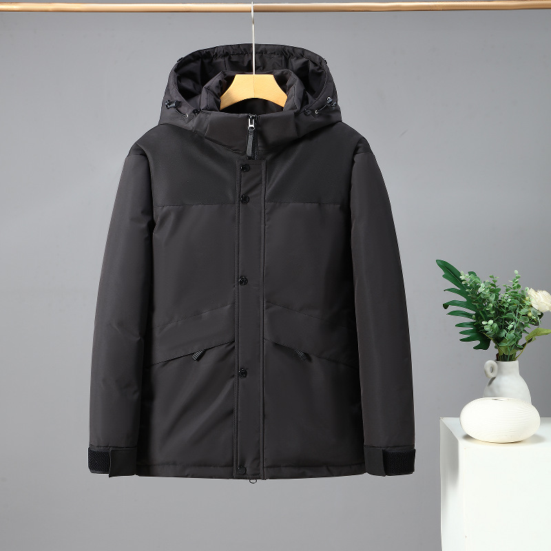 High quality assault winter men's mid to long workwear hooded thick printed cotton jacket_voghion.com