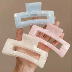 简约几何塑料抓夹大号发夹高级感精致头饰鲨鱼夹气质盘发夹子批发