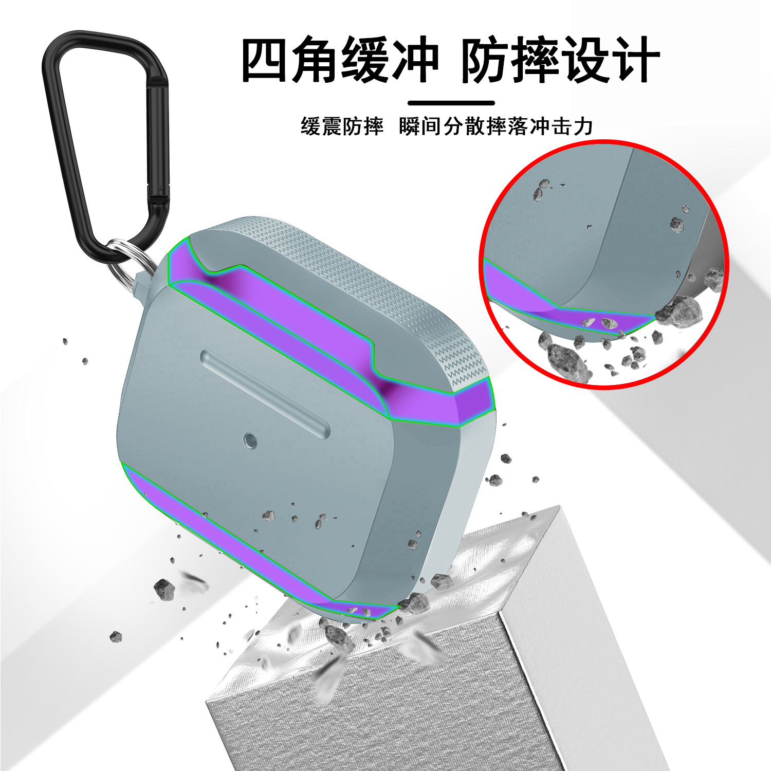 适用AirPods Pro耳机保护套airpods3三代苹果蓝牙金属保护壳4代