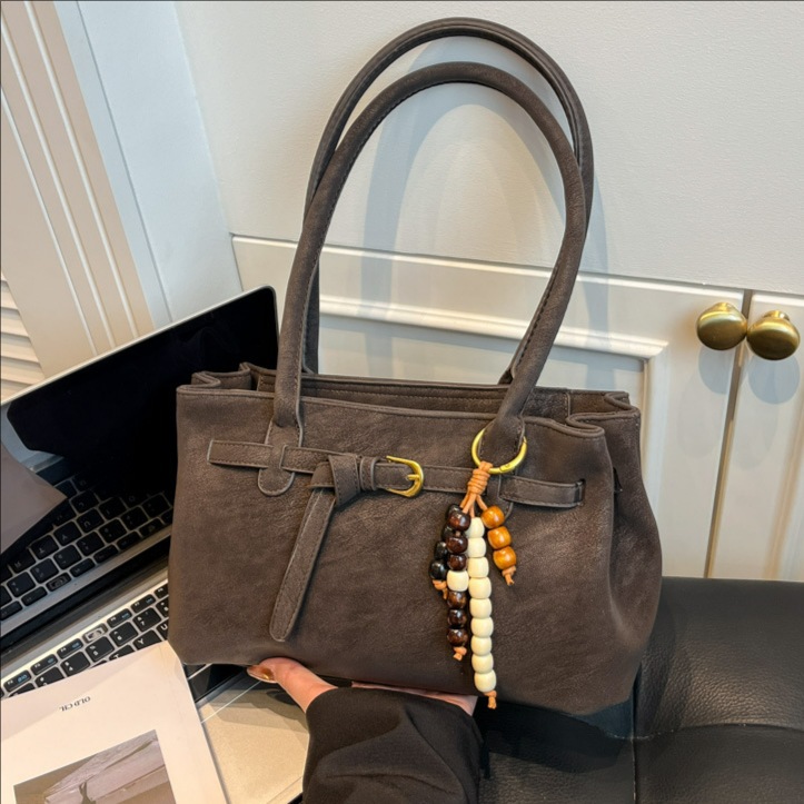 Invierno retro bolso de peluche de seda mujer 2025 nueva bolsa de hombro de moda de gran capacidad bolsa de viaje