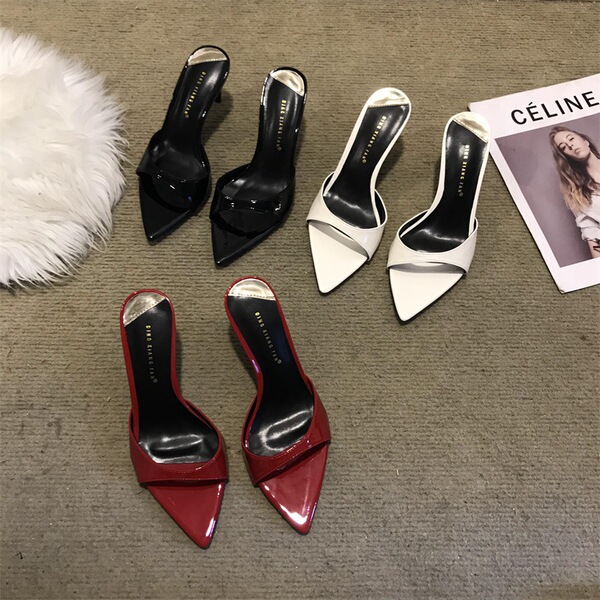 Mules stiletto heels open toe