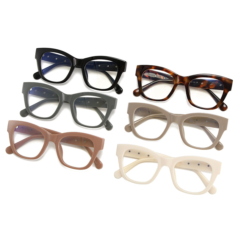 Nuevo estilo Xiaoxiangjia retro marco de gafas con estampado de leopardo anti-luz azul sin maquillaje gafas inteligentes que cambian de color Net Red para mujer